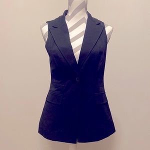 Forever21 Black Long Vest